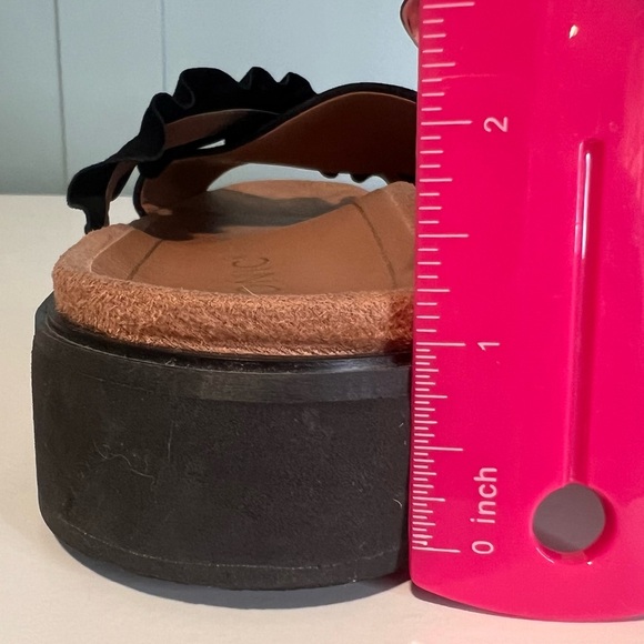 Vionic Leila Azalea Suede Ruffled Criss Cross Slides. Size 6 1/2. - Picture 9 of 12